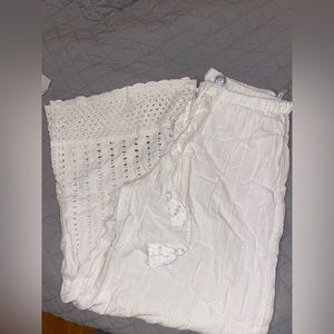 white beach pants